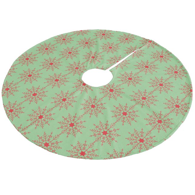 Snowflakes Fleece Tree Skirt (Angled)