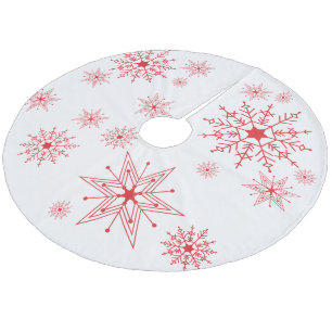 Snowflakes Fleece Tree Skirt