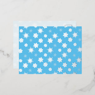 Snowflakes Foil Holiday Postcard