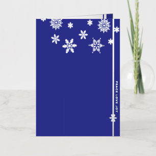 Snowflakes Folded Foil Holiday Card