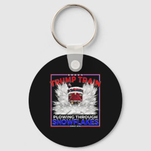 Snowflakes For President Trump! Maga Trump Train 2 Key Ring