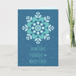 Snowflakes, Friendship and Winter Cheer Holiday Card