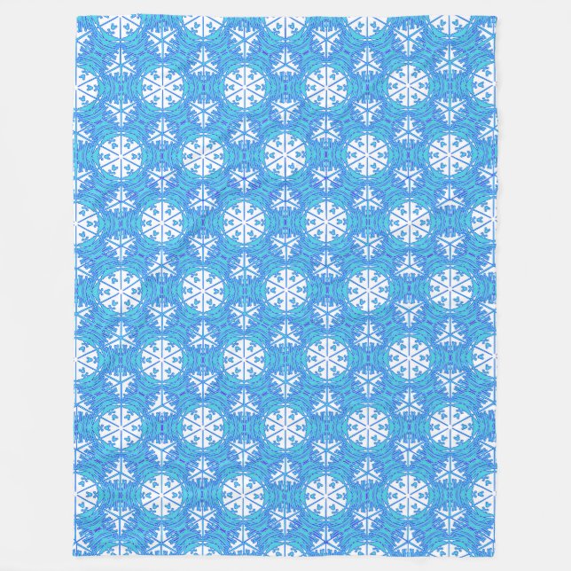 Snowflakes From Afar Fleece Blanket (Front)