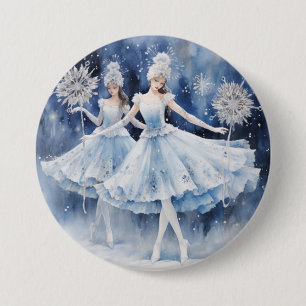 Snowflakes from The Nutcracker Ballet 7.5 Cm Round Badge
