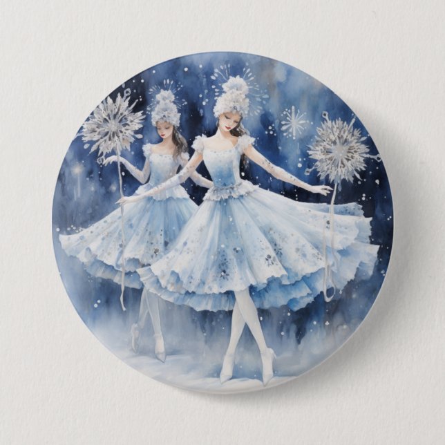 Snowflakes from The Nutcracker Ballet 7.5 Cm Round Badge (Front)