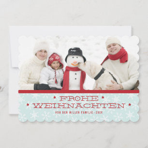Snowflakes   German Holiday Photo Card