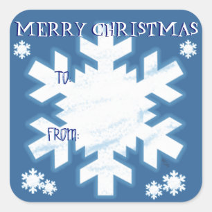 Snowflakes Gift Label