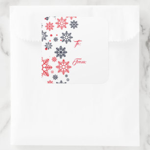 Snowflakes Gift Tag Stickers