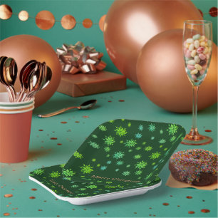 snowflakes,golden snowflakes, dinner plate