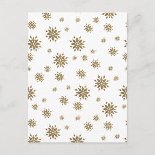 snowflakes,golden snowflakes, postcard