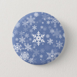 Snowflakes Graphic Customise Colour Background on  6 Cm Round Badge