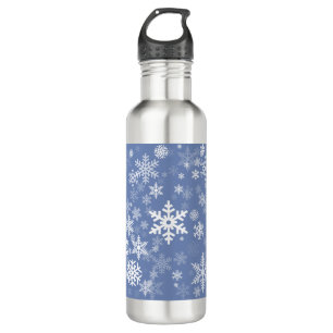 Snowflakes Graphic Customise Colour Background on 710 Ml Water Bottle