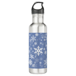 Snowflakes Graphic Customise Colour Background on  710 Ml Water Bottle