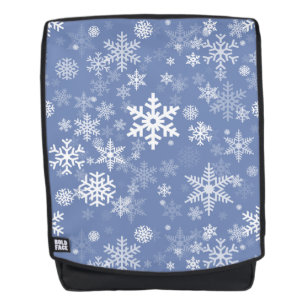 Snowflakes Graphic Customise Colour Background on Backpack