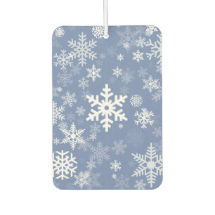 Snowflakes Graphic Customise Colour Background on Car Air Freshener