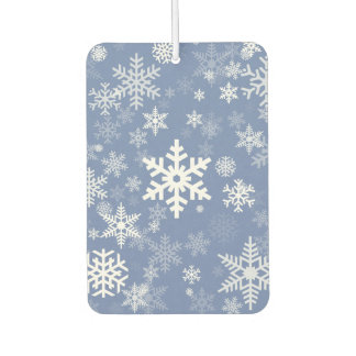 Snowflakes Graphic Customise Colour Background on Car Air Freshener