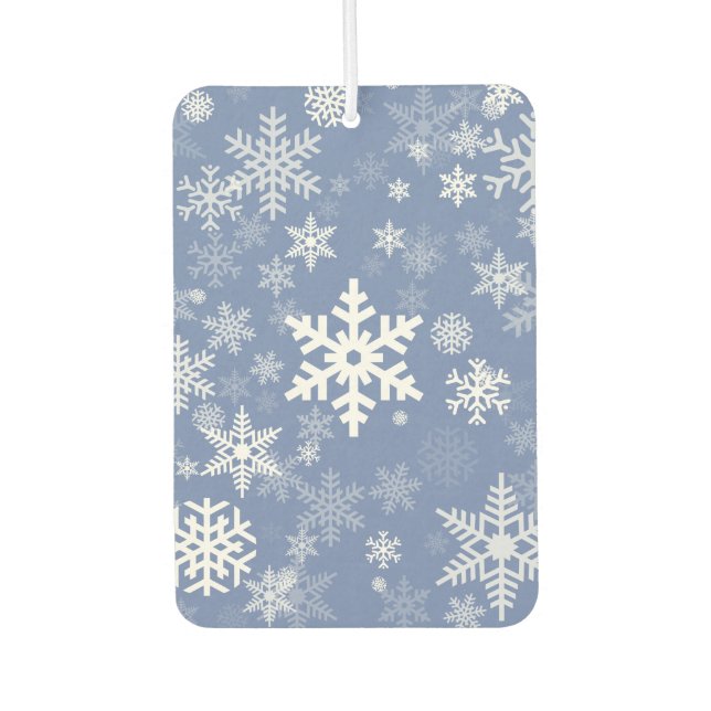 Snowflakes Graphic Customise Colour Background on  Car Air Freshener (Front)