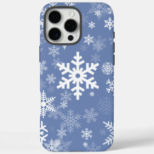 Snowflakes Graphic Customise Colour Background on  iPhone 16 Pro Max Case