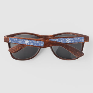 Snowflakes Graphic Customise Colour Background on Sunglasses