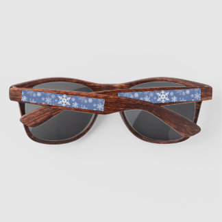 Snowflakes Graphic Customise Colour Background on  Sunglasses