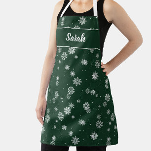 Snowflakes Green Holiday Wrapping Paper Sheet