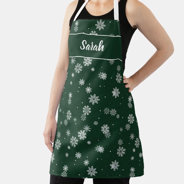 Snowflakes Green Holiday Wrapping Paper Sheet (Snowflakes Green Holiday Wrapping Paper Sheets
)