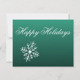 Snowflakes Green Invitations
