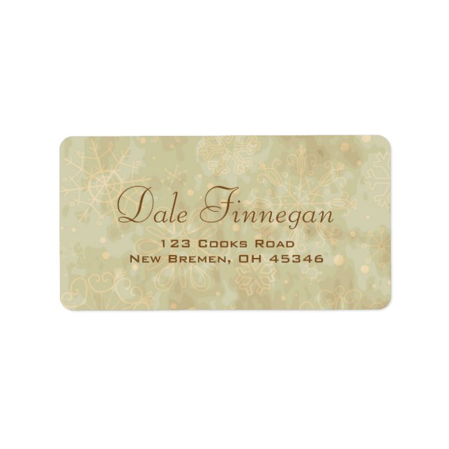 Snowflakes Grunge Holidays Address Labels (Front)