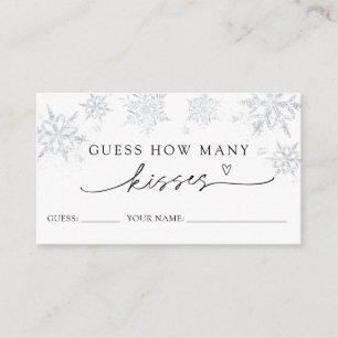 Snowflakes Guess How Many Kisses Game Card