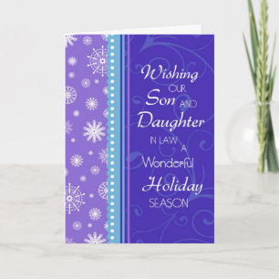 Snowflakes Happy Holidays Christmas Card