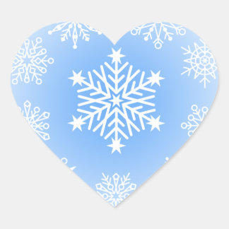 Snowflakes Heart Sticker