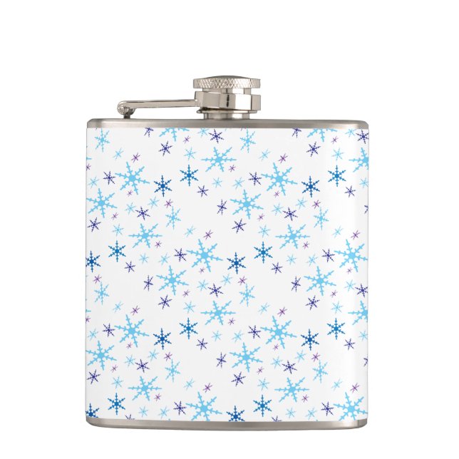 Snowflakes Hip Flask (Front)