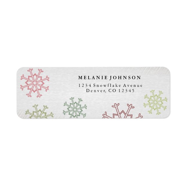 Snowflakes Holiday/Address Labels (Front)