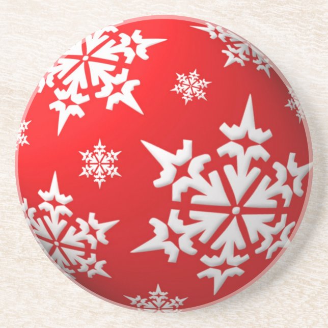 Snowflakes Holiday Coaster (Front)