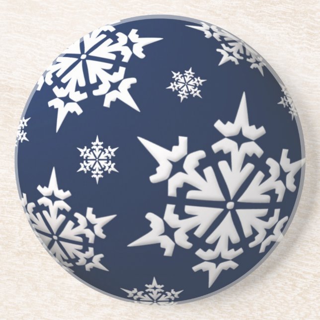 Snowflakes Holiday Coaster (Front)