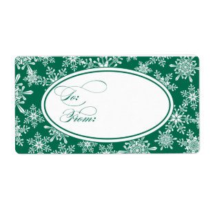 Snowflakes Holiday Gift Tag