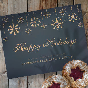 Snowflakes   Holiday Greetings Postcard