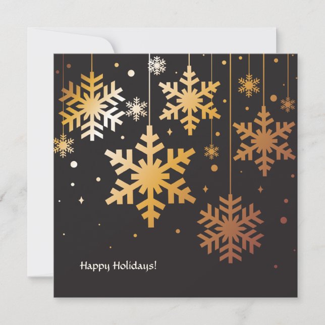 Snowflakes Hung With Care Holiday Photo Card (Front)