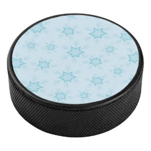 Snowflakes, Ice Blue, Icy Snowflakes, Snow Hockey Puck