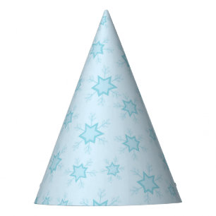 Snowflakes, Ice Blue, Icy Snowflakes, Snow Party Hat