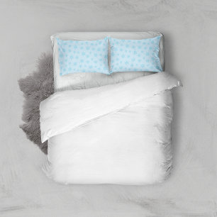 Snowflakes, Ice Blue, Icy Snowflakes, Snow Pillowcase
