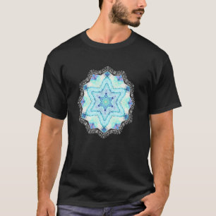 Snowflakes Ice Crystals Mandala Geometry Gaia Yoga T-Shirt