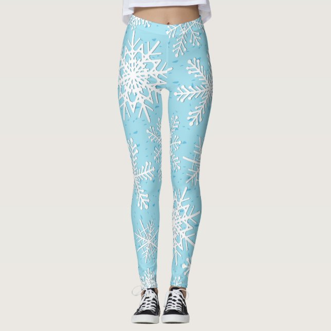 Snowflakes in blue leggings (Front)
