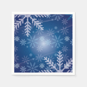 Snowflakes in Blue Napkin