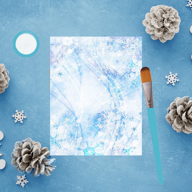 Snowflakes in the Wind Scrapbook Paper (Creator Uploaded)