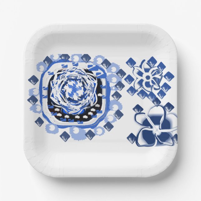 Snowflakes  joy paper plate (Front)