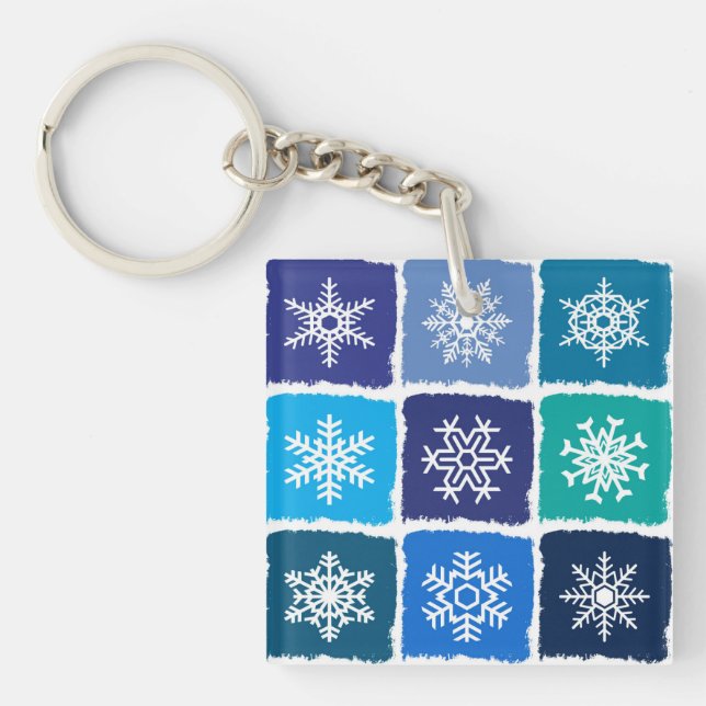 Snowflakes Key Ring (Front)