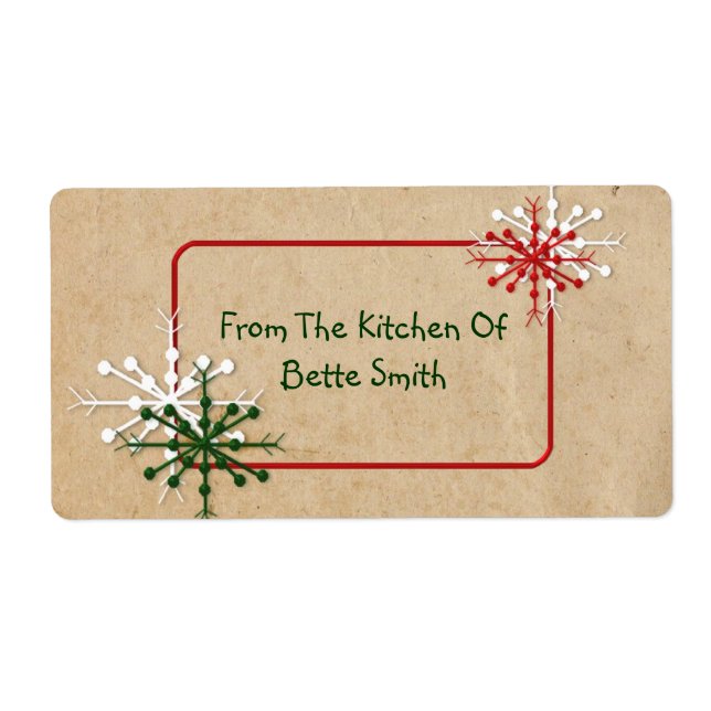 Snowflakes Label (Front)