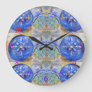 Snowflakes large clock