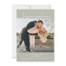 Snowflakes Love Peace Joy Kisses Photo Wedding